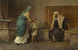 Hannah bringt Samuel zu Eli im Tempel