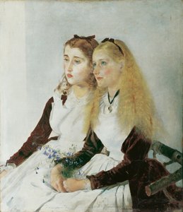 Die Nichten des Künstlers, Elisabeth und Maja von Anton Romako