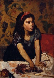 Naschendes Mädchen von Anton Romako