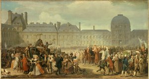 Veröffentlichung des Versailler Vertrags vor dem Tuilerienpalast am 25. November von Anton van Ysendyck