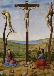 Kalvarienberg, zweite Hälfte des 15. Jahrhunderts von Antonello da Messina