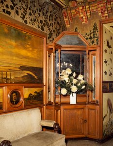 Esszimmer, Casa Vicens, Barcelona, von Architekt Antoni Gaudi, Spanien