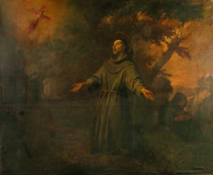 Der heilige Franziskus empfängt die Stigmata von Antoni Viladomat Y Manalt