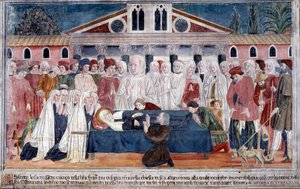 Leben der heiligen Francesca Romana: Der Tod der Heiligen von Antoniazzo Romano