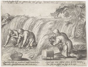 Unkraut jäten auf dem Feld von Antonie Wierix (II) (possibly)