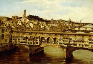 Ein Blick auf die Ponte Vecchio, Florenz
