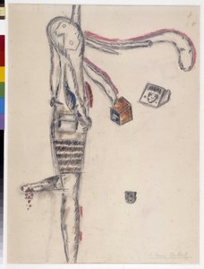 Zeichnung von Antonin Artaud (1896-1948). 1945 Dim cm 63X48 Musee Cantini, Marseille