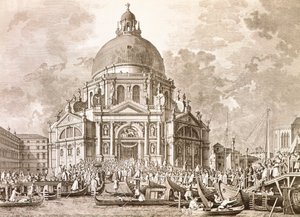 Herzogliche Festlichkeiten, Dogen und Signoria von Venedig beim jährlichen Fest Unserer Lieben Frau der Gesundheit von Antonio (after) Canaletto