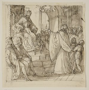 Ein Botschafter der Familie Barbarigo wird von einem König empfangen. Studie für ein Fresko in der Villa Barbarigo, Noventa Vicentina