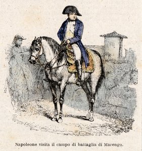 Napoleon Bonaparte in Italien, besucht das Schlachtfeld von Marengo von Antonio Bonamore