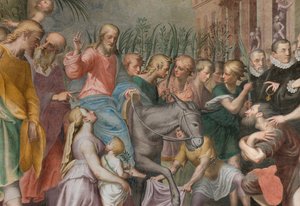 Apsis, Antonio Campi, Jesu Einzug in Jerusalem 1582-84 (Detail)