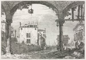 Ansichten: Das Portikus mit der Laterne von Antonio Canaletto
