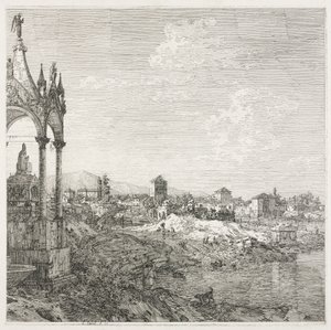 Ansichten: Das Grab eines Bischofs von Antonio Canaletto