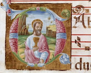 Der Heilige Johannes der Evangelist (Detail) von Antonio Cicognara