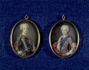 Prinz Henry Benedict Stuart (1725-1807) und Prinz Charles Edward Stuart (1720-88), ca. 1734