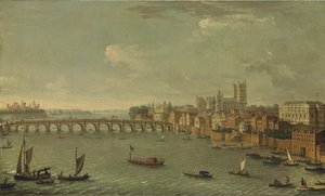 Vier Ansichten von London: Die Themse in Richtung Westminster