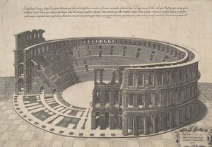Amphitheater von Verona, sorgfältige und genaue Darstellung