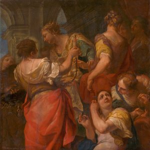 Achilles und die Töchter des Lykomedes, ca. 1680 von Antonio Molinari