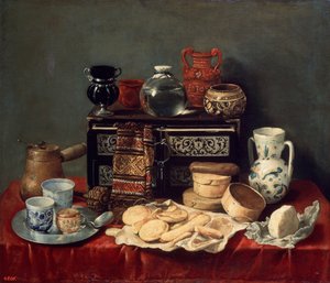 Stillleben mit einer Ebenholztruhe, 1652 von Antonio Pereda y Salgado