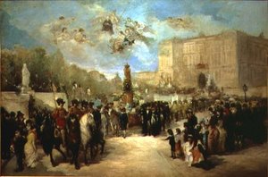 Die Überführung der Überreste von Pedro Calderon de la Barca (1600-81) zum Panteon de Hombres Ilustres