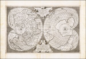 Doppelte herzförmige Weltkarte von Antonio Salamanca von Antonio Salamanca
