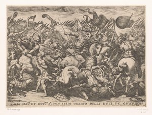 Kavallerie und Infanterie im Kampf