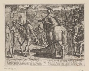 Die Römer verbrennen das niederländische Land