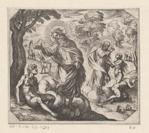Die Erschaffung von Adam und Eva von Antonio Tempesta