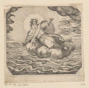 Gott erschafft Himmel und Erde von Antonio Tempesta