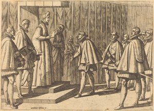 Italienischer Prinz vor Margarete von Österreich