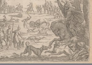 Jagd auf wilde Stiere von Antonio Tempesta