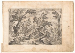 Landschaft mit ruhenden Hirten