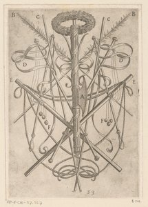 Ornament mit Folterwerkzeugen
