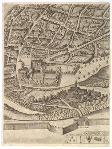 Plan der Stadt Rom. Teil 11 mit dem San Pancrazio linkes Ufer, 1645
