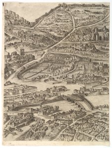 Plan der Stadt Rom. Teil 5 mit den Caracalla-Thermen, der Santa Sabina und einem Teil von..., 1645