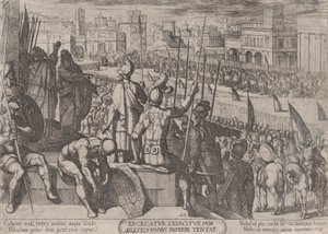Platte 20: Elisa bringt die geblendete syrische Armee zum König von Israel, ca. 1590-ca. 1610
