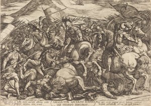 Die Niederlage der Amalekiter durch die Hebräer