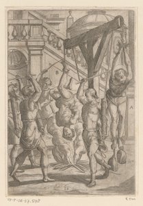 Verbrennung kopfüber hängend und Schlagen von Antonio Tempesta
