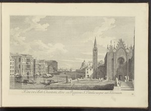 Ansicht des Canal Grande und der Chiesa di Santa Maria della Carità in Venedig