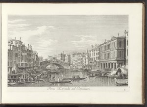 Ansicht des Canal Grande und der Rialtobrücke in Venedig