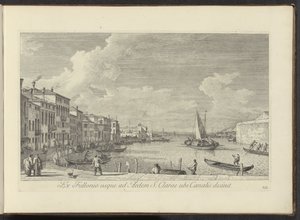 Ansicht des Canal Grande und der Kirche Santa Chiara in Venedig
