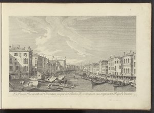 Blick von der Rialtobrücke auf den Canal Grande in Venedig