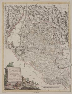 Die Region Verona mit dem Bezirk Cologna, 1783 von Antonio Zatta