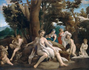 Leda und der Schwan von Antonio da Correggio