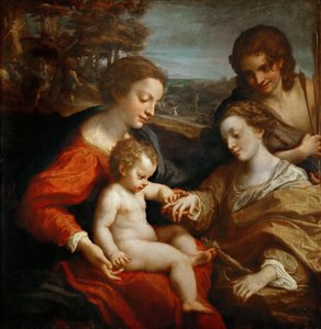 Die mystische Hochzeit der Heiligen Katharina von Antonio da Correggio