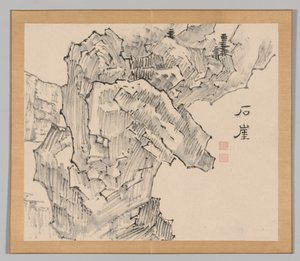 Doppelalbum mit Landschaftsstudien nach Ikeno Taiga, Band 1 Blatt 19, 18. Jahrhundert