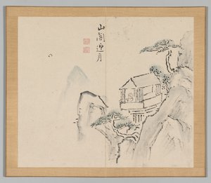 Doppelalbum mit Landschaftsstudien nach Ikeno Taiga, Band 2 Blatt 31, 18. Jahrhundert