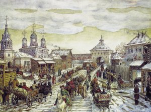 Am Myasnitskaya Tor des Bely Gorod von Moskau im XVII. Jahrhundert, 1926
