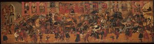 Turnier auf dem Platz von Santa Croce, Florenz von Apollonio di Giovanni
