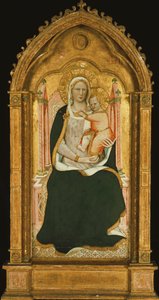 Die Madonna und das Kind auf dem Thron von Aretino Luca Spinello or Spinelli